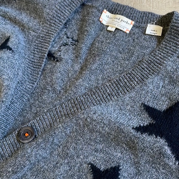 Chinti & Parker Heather Grey Star Cardigan. Size S. - Picture 4 of 6